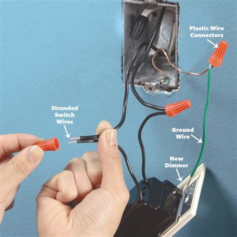 replacing light switch with dimmer in metal box ground|light bulb dimmer switch.